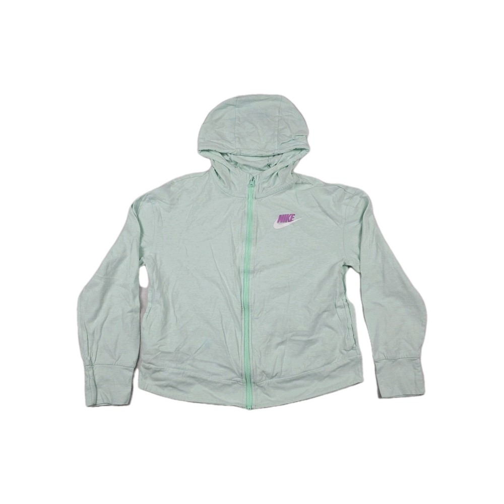 Nike Sportswear Youth‎ Hoodie Large Green Full Zip Jacket Gym DA112 Mint Foam